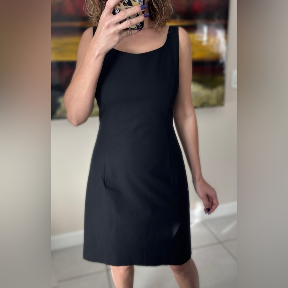 Piazza Sempione Elegant Sleeveless Dress in Navy sz S